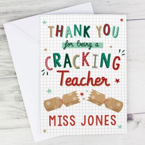 Personalised Cracking Teacher Christmas Card