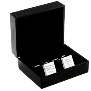 Personalised Tie the Knot Square Wedding Party Cufflinks