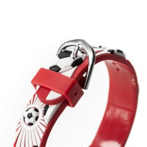 Kid's Personalised Engraved Red Football Watch