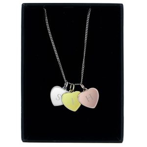 Personalised Gold, Rose Gold, Sterling Silver Heart Necklace