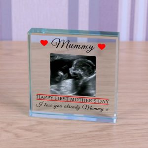 Personalised Happy First Mother's Day Glass Photo Token