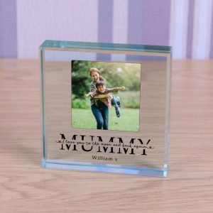 Glass Photo Token Mummy Love You To The Moon & Back