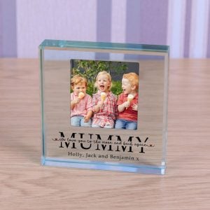 Glass Photo Token Mummy Love You To The Moon & Back