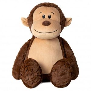 Kid's Personalised Embroidered Brown Monkey Plush Toy Teddy