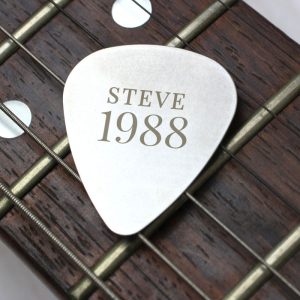 Personalised Stainless Steel Guitar Plectrum