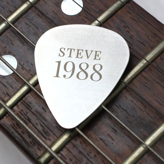 Personalised Stainless Steel Guitar Plectrum