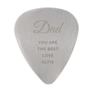 Personalised Big Name Stainless Steel Guitar Plectrum