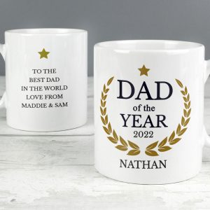 Personalised Dad of the Year Ceramic Mug