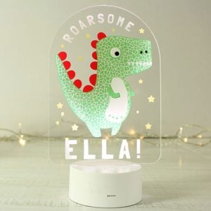 Personalised Roarsome Dinosaur Colour Changing Night Light