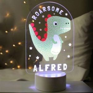 Personalised Roarsome Dinosaur Colour Changing Night Light