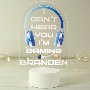 Personalised Blue Gaming LED Colour Changing Light