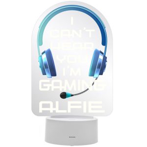 Personalised Blue Gaming LED Colour Changing Light