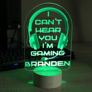 Personalised Blue Gaming LED Colour Changing Light