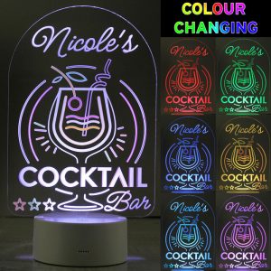 Personalised Novelty Cocktail LED Colour Changing Light