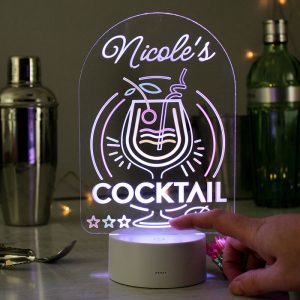 Personalised Novelty Cocktail LED Colour Changing Light