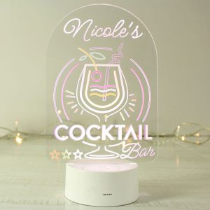 Personalised Novelty Cocktail LED Colour Changing Light