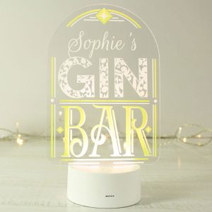 Personalised Gin Bar LED Colour Changing Sign