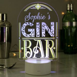 Personalised Gin Bar LED Colour Changing Sign