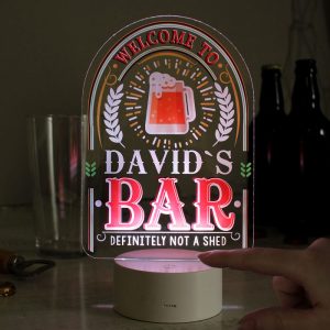 Personalised Bar Welcome Sign LED Colour Changing Light