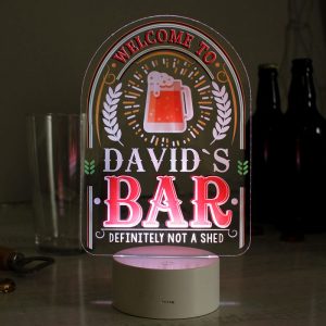 Personalised Bar Welcome Sign LED Colour Changing Light