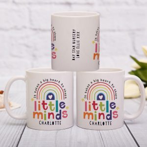 Personalised Shape Little Minds Ceramic Teacher Mug