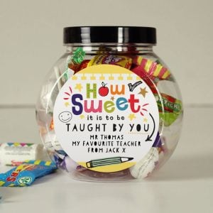 Personalised How Sweet Plastic Tub Assorted Teacher Sweets