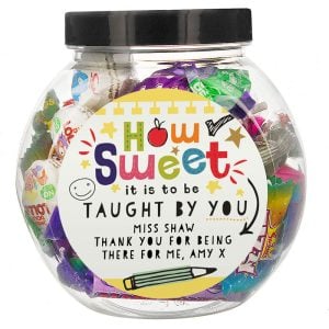 Personalised How Sweet Plastic Tub Assorted Teacher Sweets