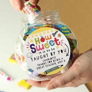 Personalised How Sweet Plastic Tub Assorted Teacher Sweets