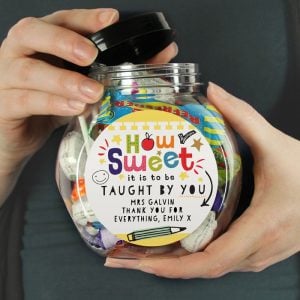 Personalised How Sweet Plastic Tub Assorted Teacher Sweets