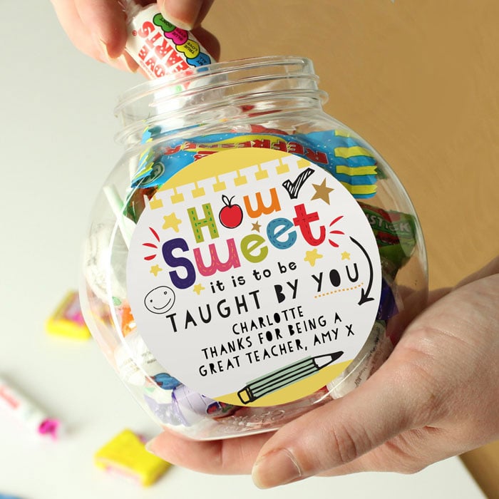 Personalised How Sweet Plastic Tub Assorted Teacher Sweets