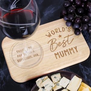 Personalised Worlds Best Wooden Coaster Tray