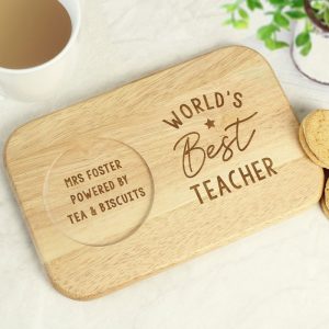 Personalised Worlds Best Wooden Coaster Tray