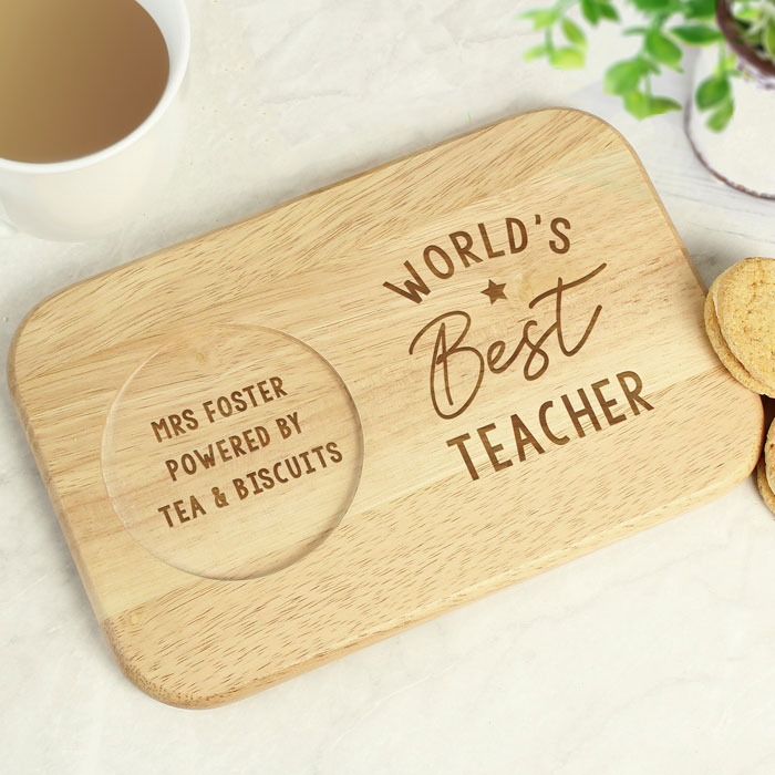 Personalised Worlds Best Wooden Coaster Tray