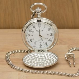 Personalised Engraved Prom Pocket Watch - Chrome Finish