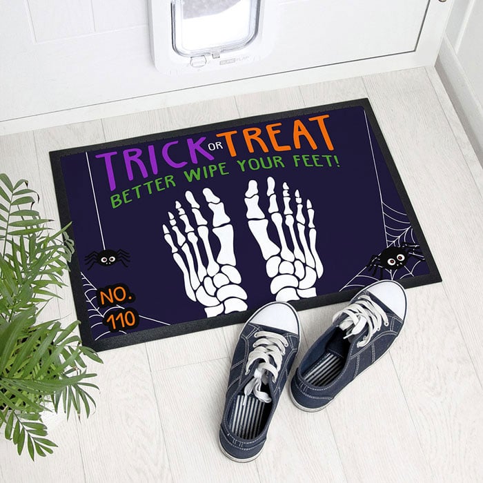 Personalised Halloween Trick or Treat Doormat