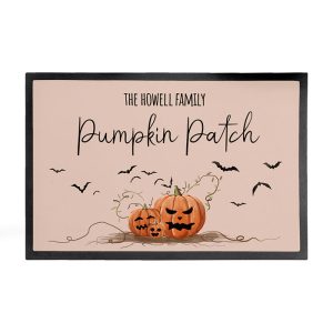 Personalised Halloween Pumpkin Patch Doormat