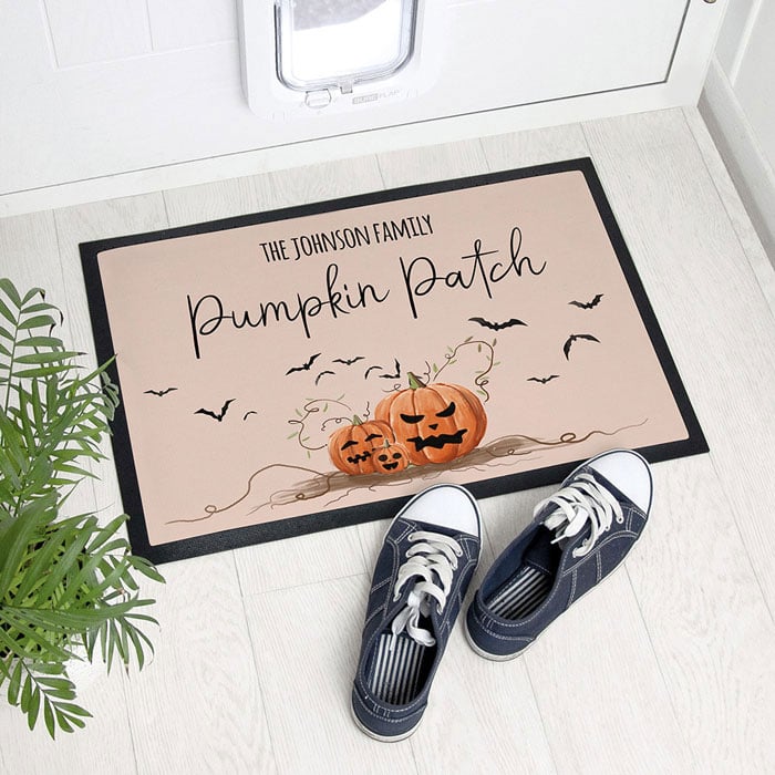 Personalised Halloween Pumpkin Patch Doormat