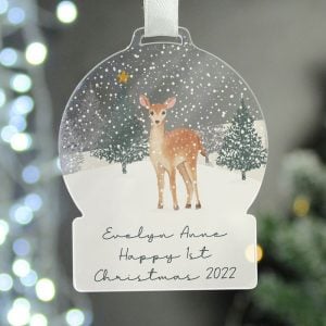 Personalised A Winter's Night Acrylic Snow Globe Decoration