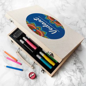 Kid's Personalised Diwali Rangoli Colouring Set Pink or Blue