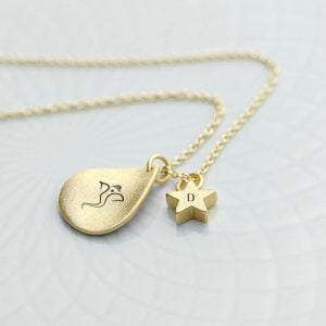 Gold Plated Personalised Diwali Petal Ganesh Necklace