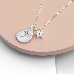 Silver Plated Personalised Diwali Petal Ganesh Necklace