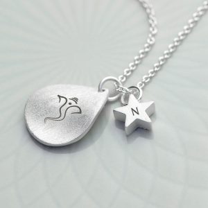 Silver Plated Personalised Diwali Petal Ganesh Necklace
