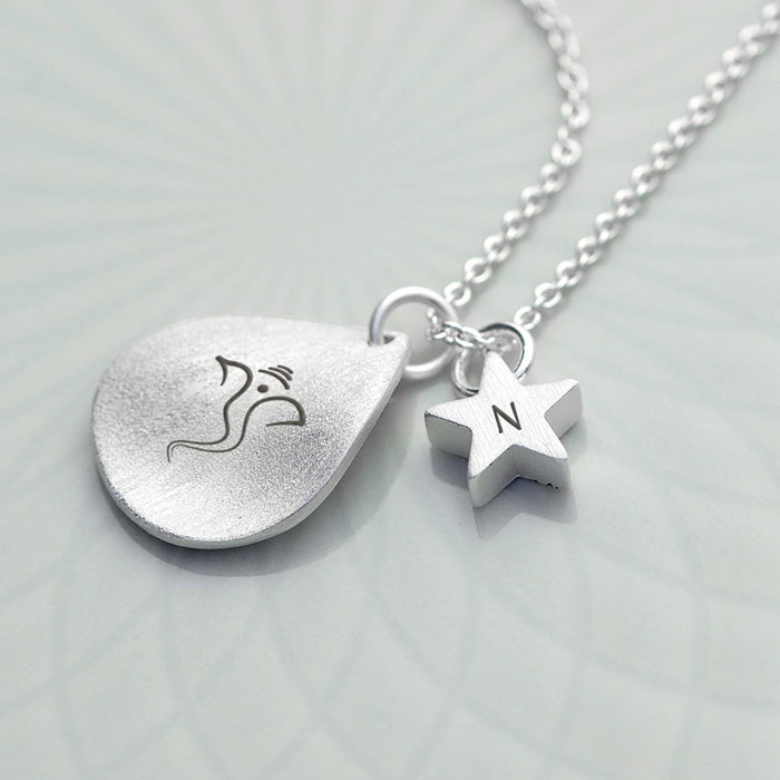 Silver Plated Personalised Diwali Petal Ganesh Necklace