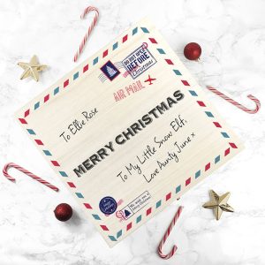 Personalised Nostalgic International Mail Christmas Eve Box