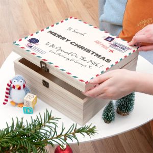 Personalised Nostalgic International Mail Christmas Eve Box