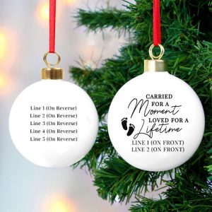 Personalised Carried For A Moment Ceramic Tree Bauble
