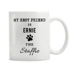 Personalised Paw Print Dog Breed White Ceramic Mug