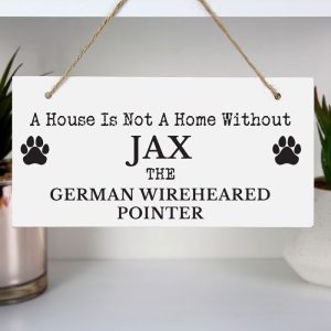 Personalised Paw Print Dog Breed Wooden Sign Dog Owner Gift