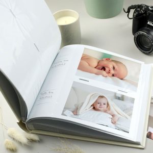 Personalised Scandi Safari Animals Square Baby Photo Album
