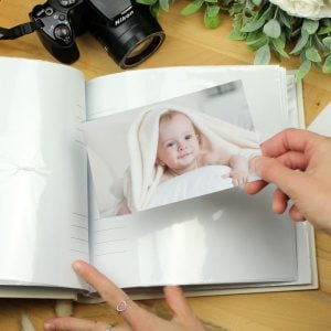 Personalised Floral Wreath Square Photo Album